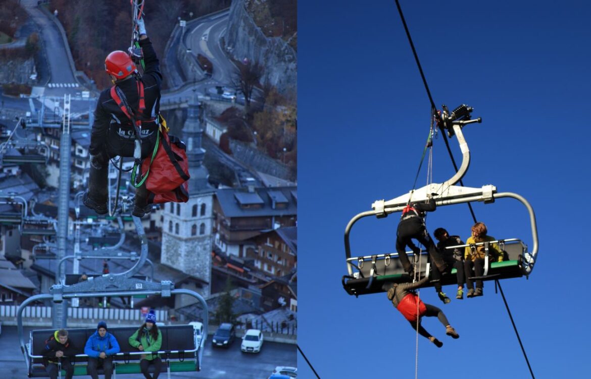 Exercice d’évacuation à la Clusaz pour les BTS GPN 2ème année.
