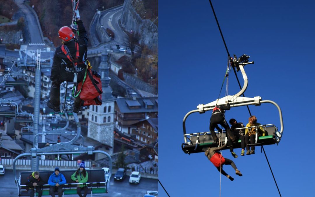 Exercice d’évacuation à la Clusaz pour les BTS GPN 2ème année.