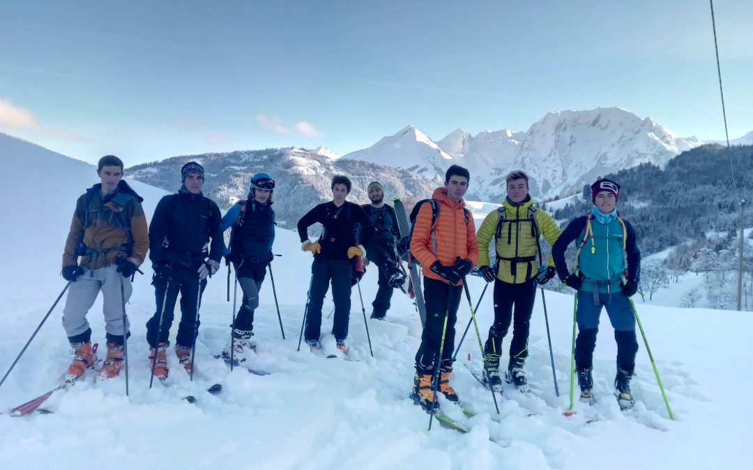 1ère sortie en ski de randonnée pour les BTS1